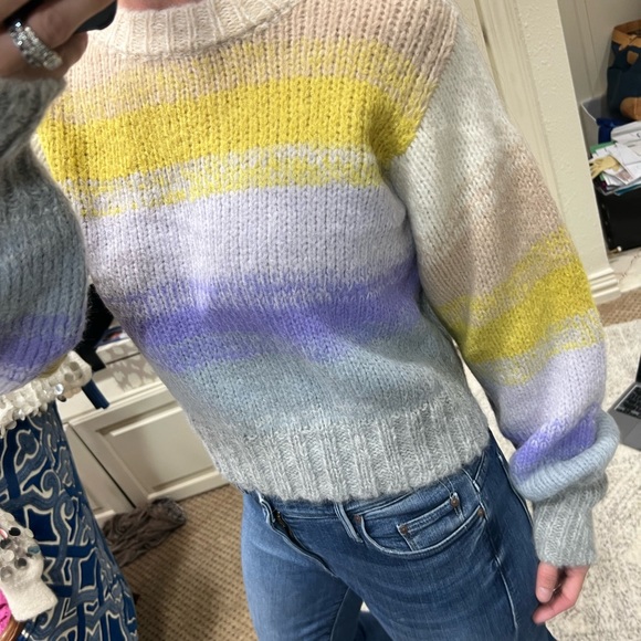 NWT ELEVEN SIX Joy Alpaca Multi-Color Crewneck Sweater M - Picture 3 of 6